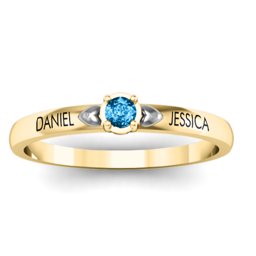 Heart Surrounded Solitaire Ring