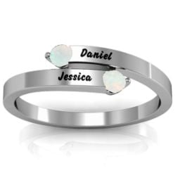 "Soleil" Tipped Bypass Ring