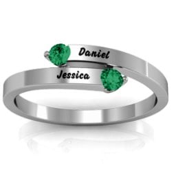 "Soleil" Tipped Bypass Ring