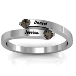 "Soleil" Tipped Bypass Ring