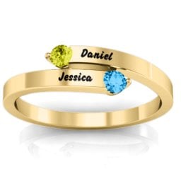 "Soleil" Tipped Bypass Ring