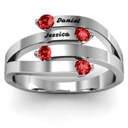 "Connection" Interwoven Stones Ring