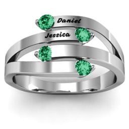 "Connection" Interwoven Stones Ring