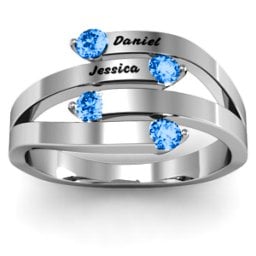 "Connection" Interwoven Stones Ring