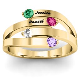 "Connection" Interwoven Stones Ring