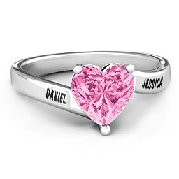 "Passion" Large Heart Solitaire Ring