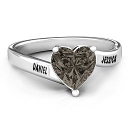 "Passion" Large Heart Solitaire Ring