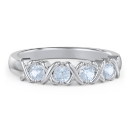 Hugs & Kisses XOXO Ring with 2-5 Stones