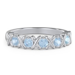 Hugs & Kisses XOXO Ring with 2-5 Stones