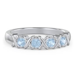 Hugs & Kisses XOXO Ring with 2-5 Stones