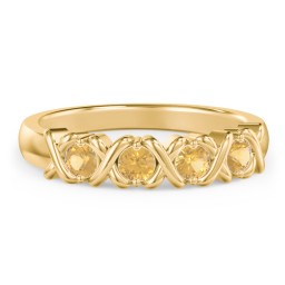 Hugs & Kisses XOXO Ring with 2-5 Stones