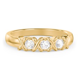 Hugs & Kisses XOXO Ring with 2-5 Stones