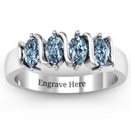 2-5 Oval Stones Ring