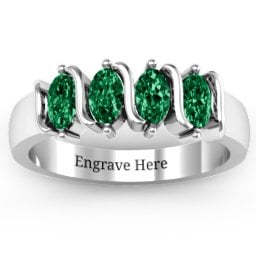 2-5 Oval Stones Ring