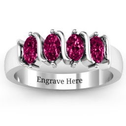 2-5 Oval Stones Ring