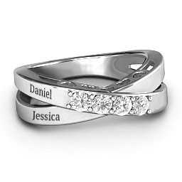 Across My Heart 4-Stone Ring