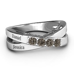 Across My Heart 4-Stone Ring