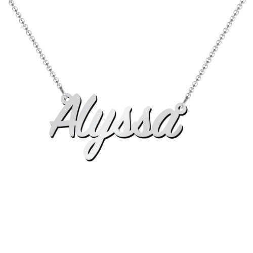 Personalised Name Necklace Layering Set with Paper Clip Chain