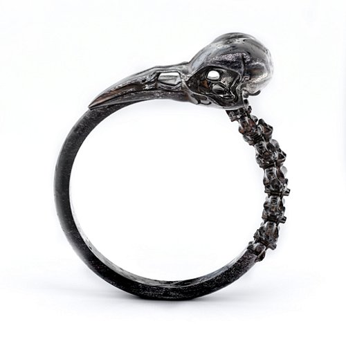 Carmilla - Crow Skull Ring – Sterling Silver