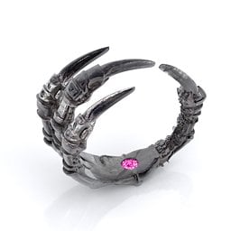 Carmilla - Claw Ring with Hidden Gemstone