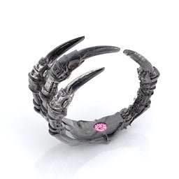Carmilla - Claw Ring with Hidden Gemstone