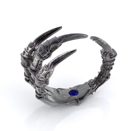 Carmilla - Claw Ring with Hidden Gemstone – Sterling Silver with Blue Sapphire