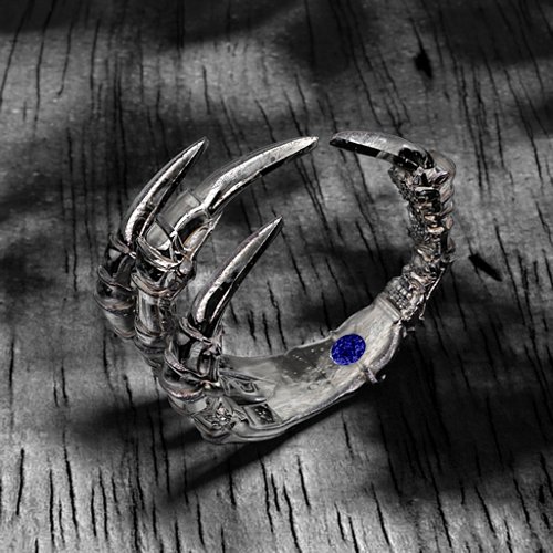 Carmilla - Claw Ring with Hidden Gemstone – Sterling Silver with Blue Sapphire