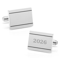 Engravable Etched Frame Cufflinks in Stainless Steel