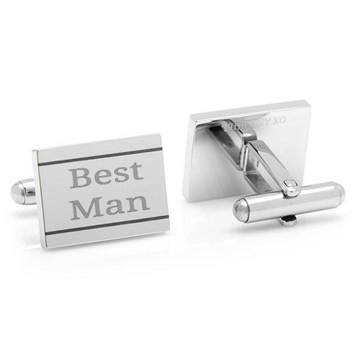 Engravable Etched Frame Cufflinks – Stainless Steel