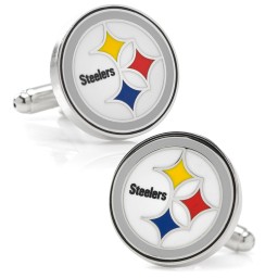 NFL - Silver Pittsburgh Steelers Cufflinks in