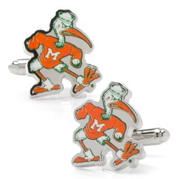 NCAA- Vintage University of Miami Hurricanes Cufflinks in