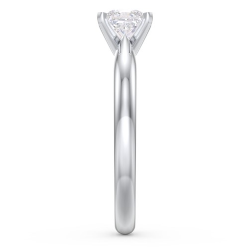 1/2 ct. Princess Gemstone Engagement Ring with Tapered Band