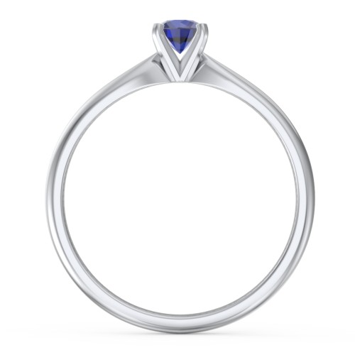 1/4 ct. Round Gemstone Engagement Ring with Tapered Band