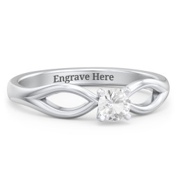 1/4 ct. Round Gemstone Split Engagement Ring