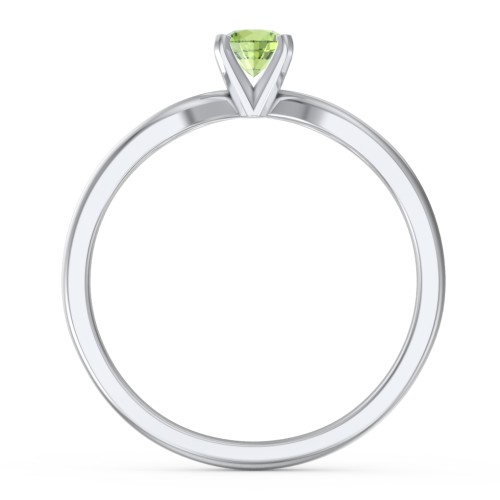 1/4 ct. Round Gemstone Split Engagement Ring
