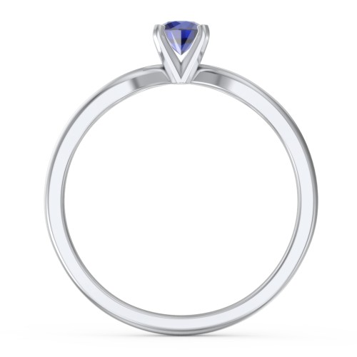 1/4 ct. Round Gemstone Split Engagement Ring