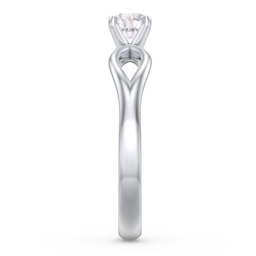 1/3 ct. Round Gemstone Split Engagement Ring