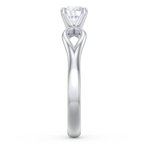 1/2 ct. Round Gemstone Split Engagement Ring