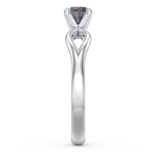 1/2 ct. Round Gemstone Split Engagement Ring