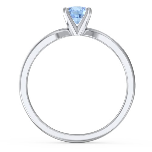 1/2 ct. Round Gemstone Split Engagement Ring