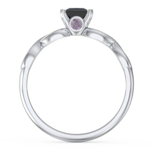 1/2 ct. Princess Gemstone Infinity Peek-A-Boo Engagement Ring