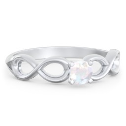 1/4 ct. Round Gemstone Infinity Engagement Ring