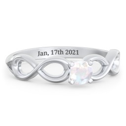 1/4 ct. Round Gemstone Infinity Engagement Ring