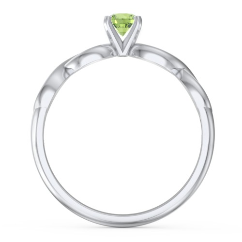 1/4 ct. Round Gemstone Infinity Engagement Ring