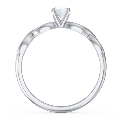1/4 ct. Round Gemstone Infinity Engagement Ring