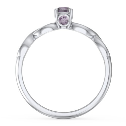 1/4 ct. Round Gemstone Infinity Peek-A-Boo Engagement Ring
