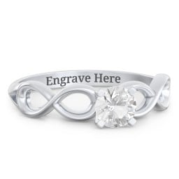 1/2 ct. Round Gemstone Infinity Engagement Ring