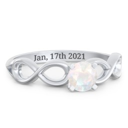 1/2 ct. Round Gemstone Infinity Engagement Ring