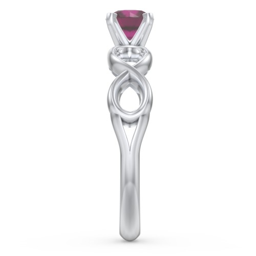 1/2 ct. Round Gemstone Infinity Engagement Ring