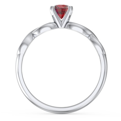 1/2 ct. Round Gemstone Infinity Engagement Ring